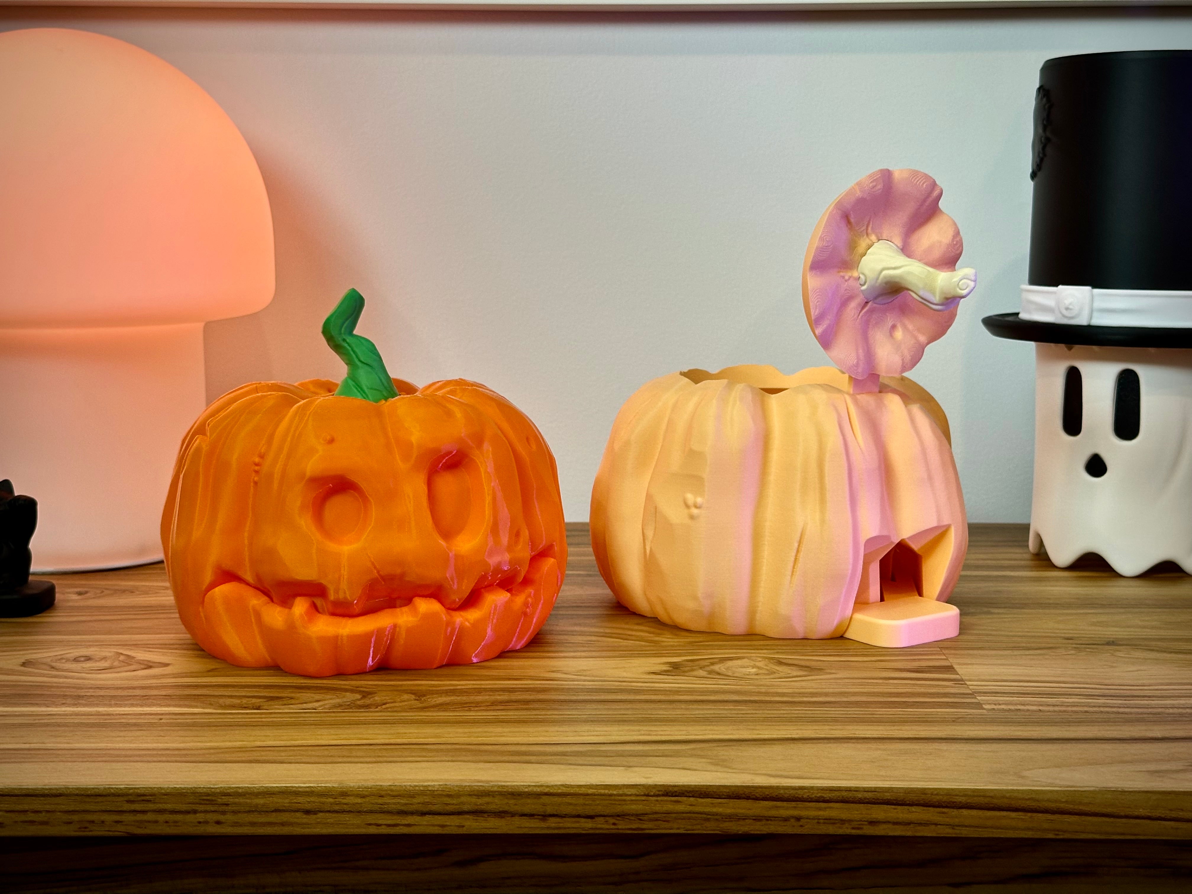 Seau à bonbons articulé d'Halloween citrouille