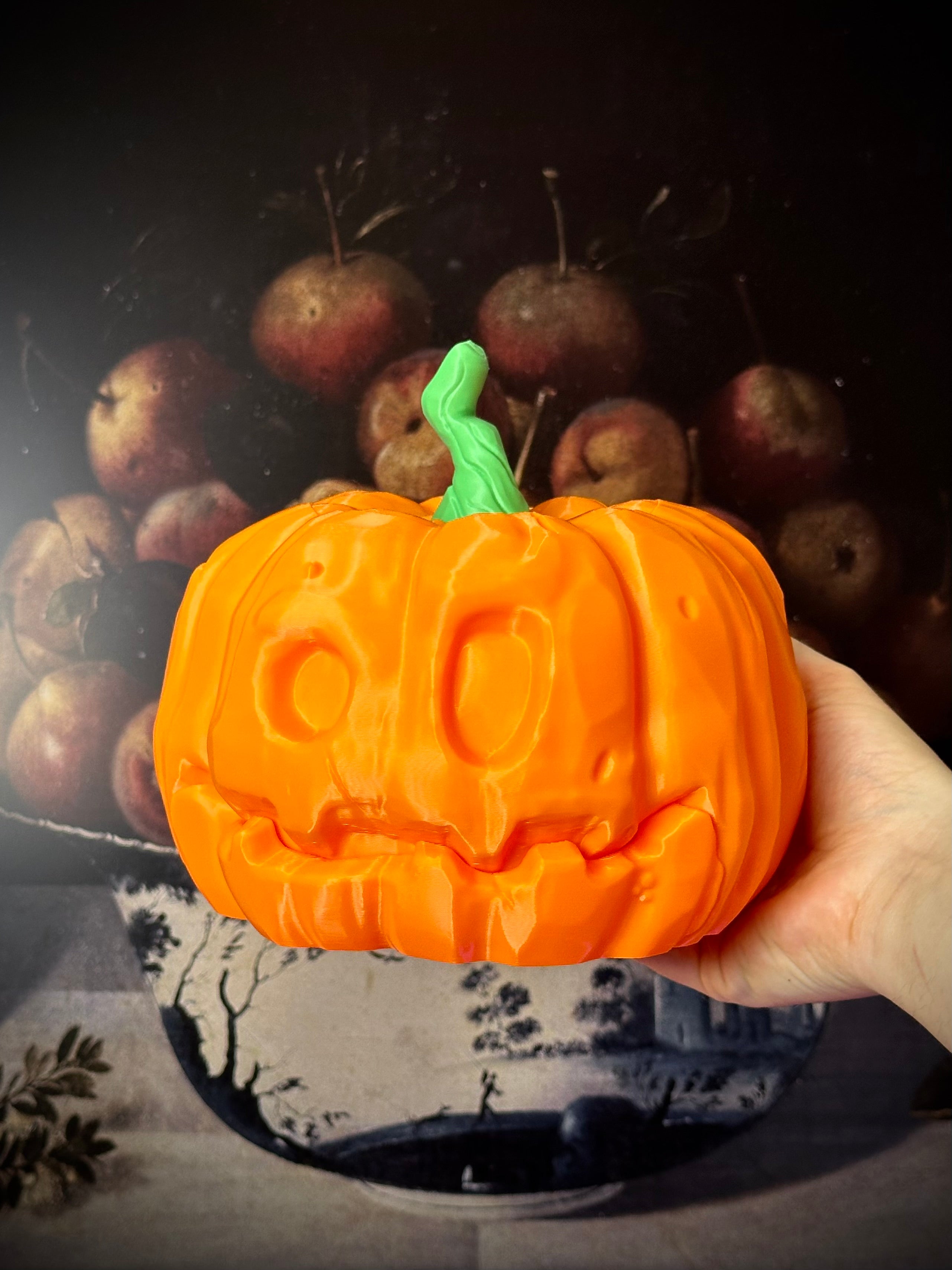 Seau à bonbons articulé d'Halloween citrouille