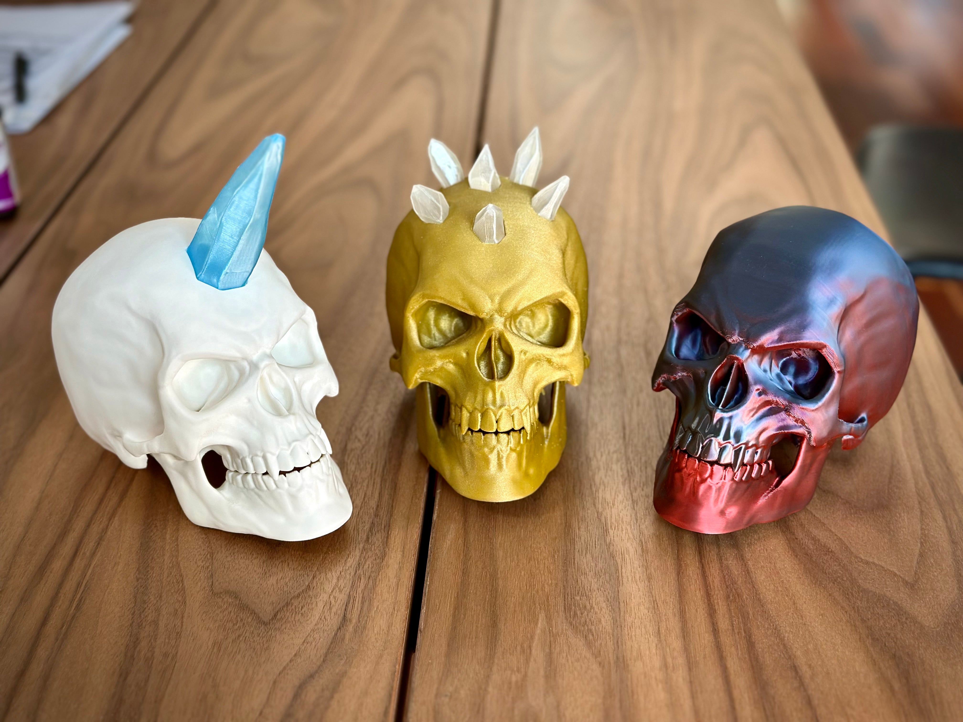 Crânes articulés pour décoration d'Halloween