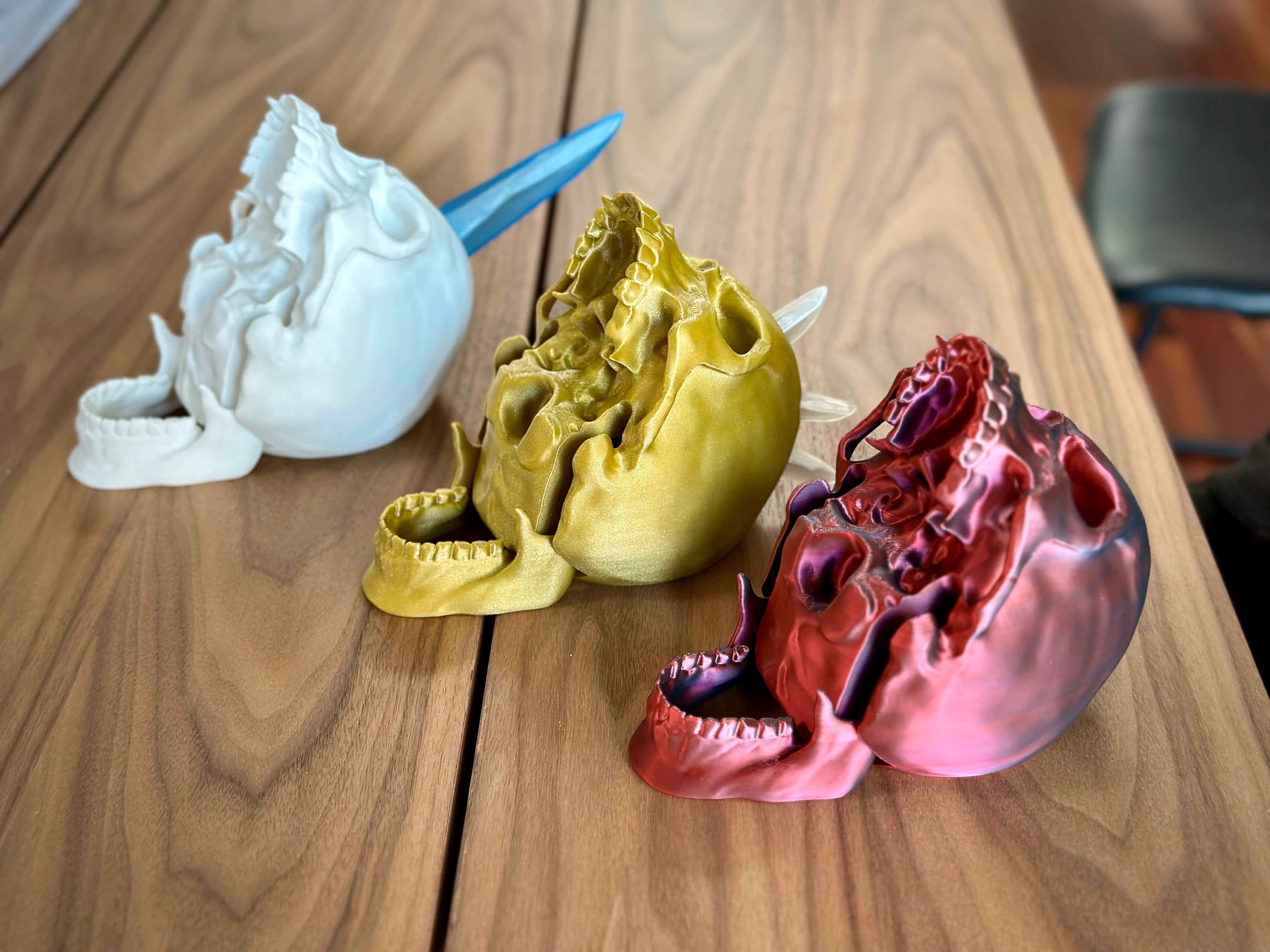 Crânes articulés pour décoration d'Halloween