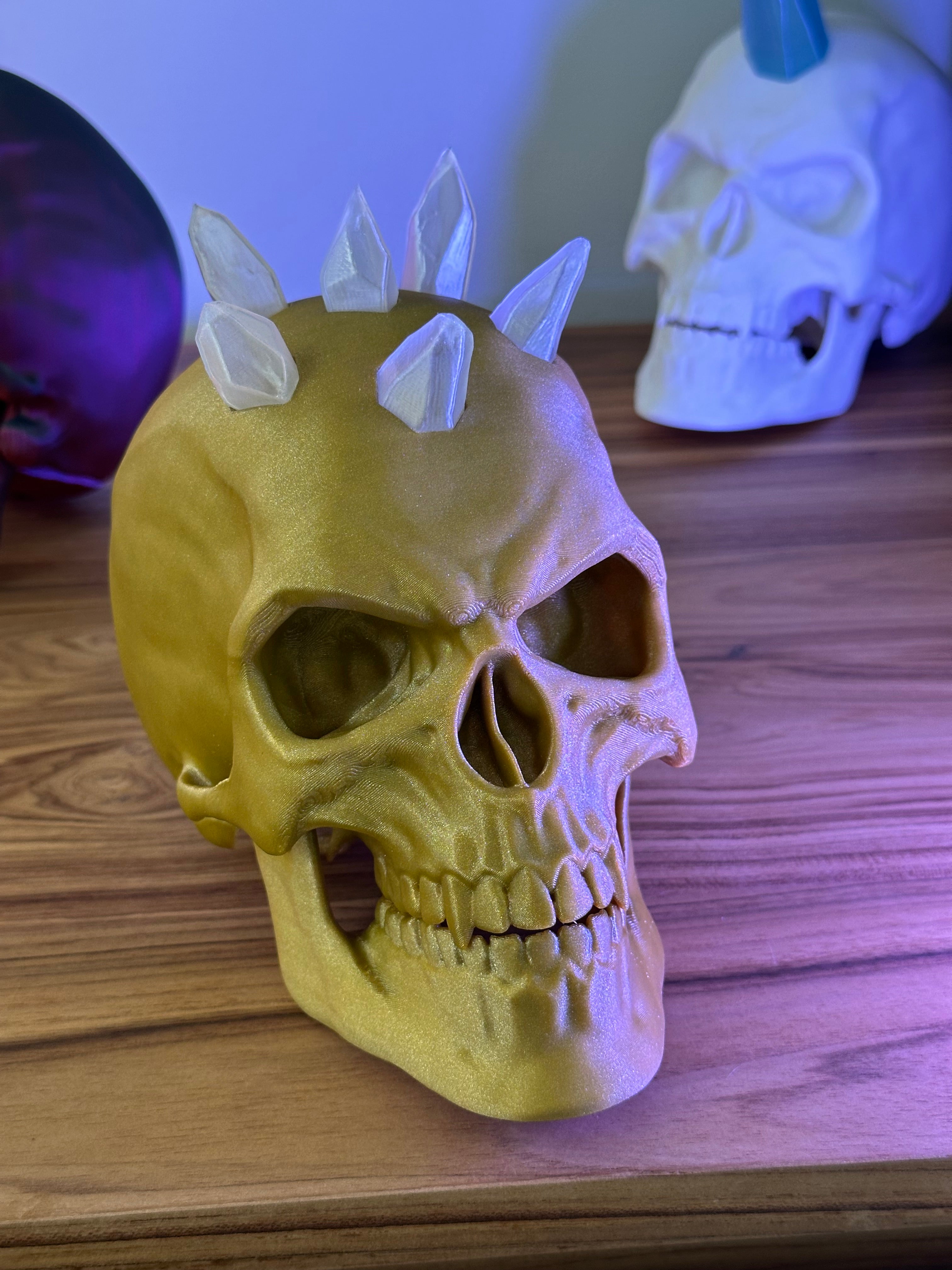 Crânes articulés pour décoration d'Halloween
