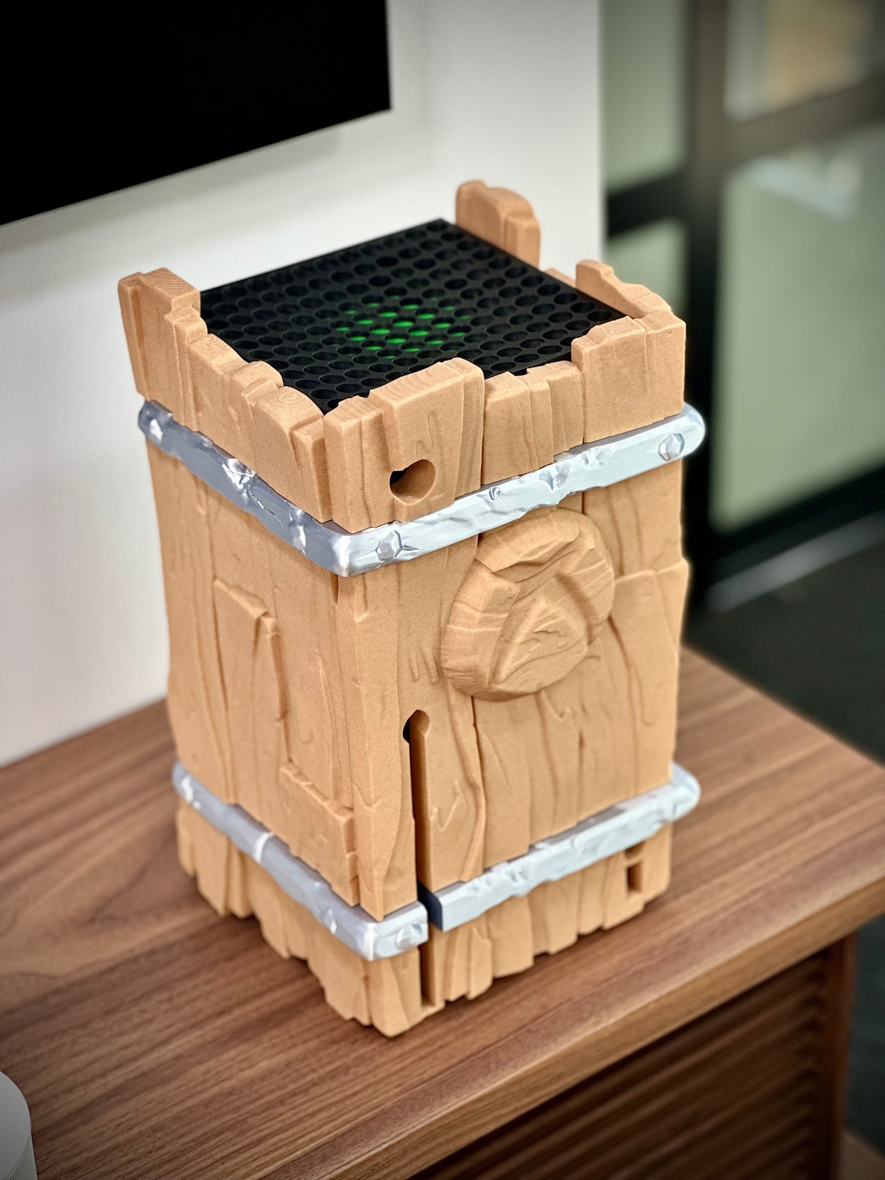 Support Xbox Series X en bois design