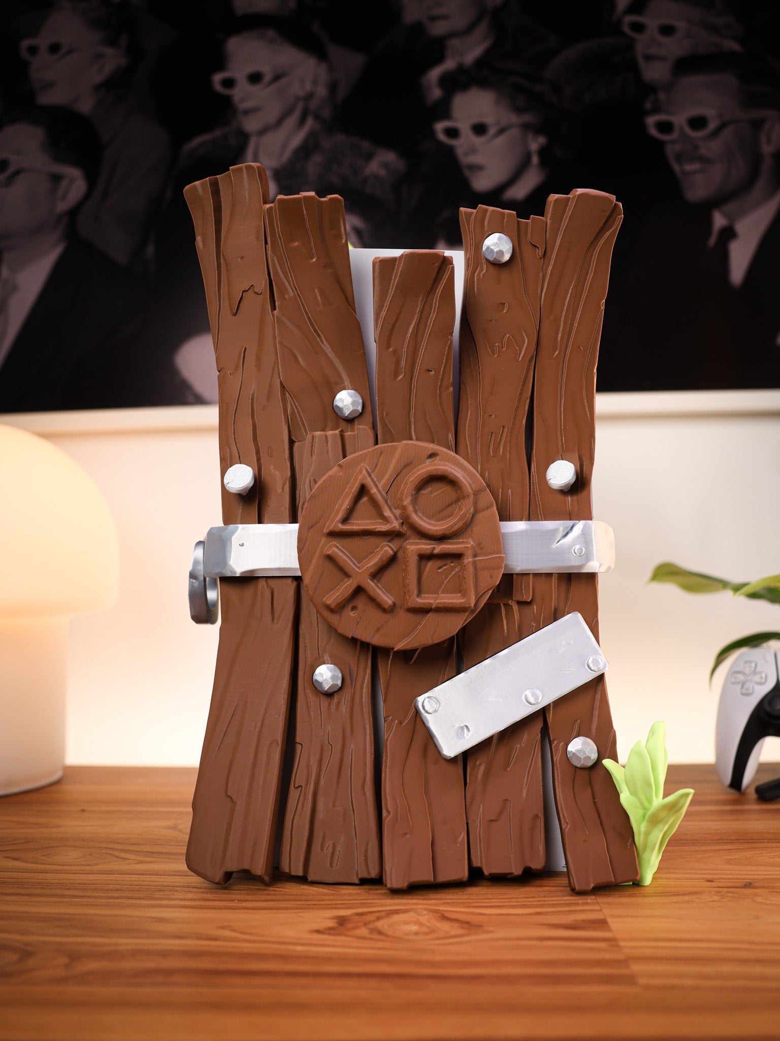 Étui élégant en bois pour PS5 Slim Digital