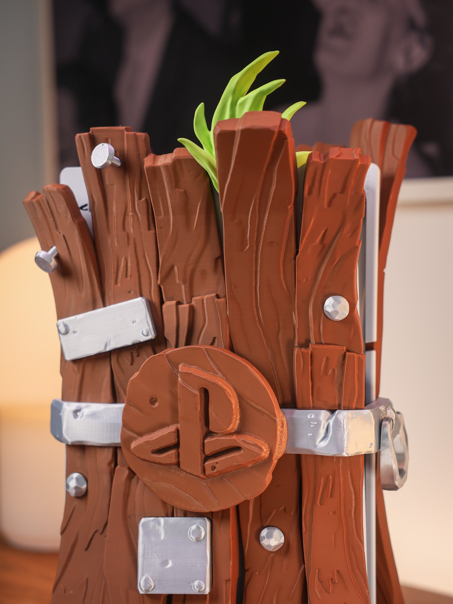 Étui élégant en bois pour PS5 Slim Digital