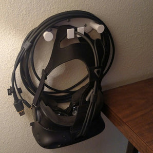Support mural pour casque VR avec rangement pour câbles