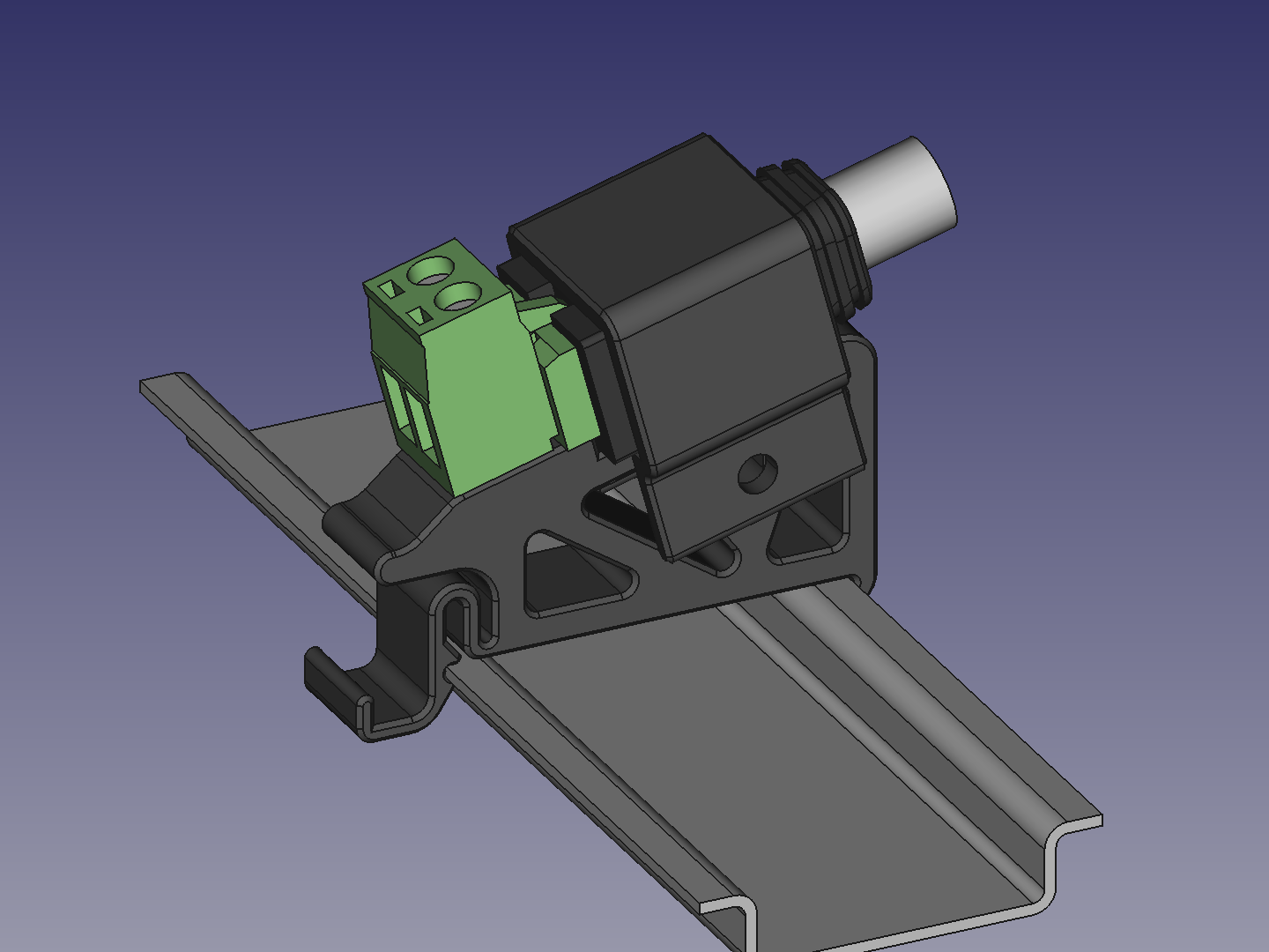 Support de rail DIN pour adaptateur Barrel Jack