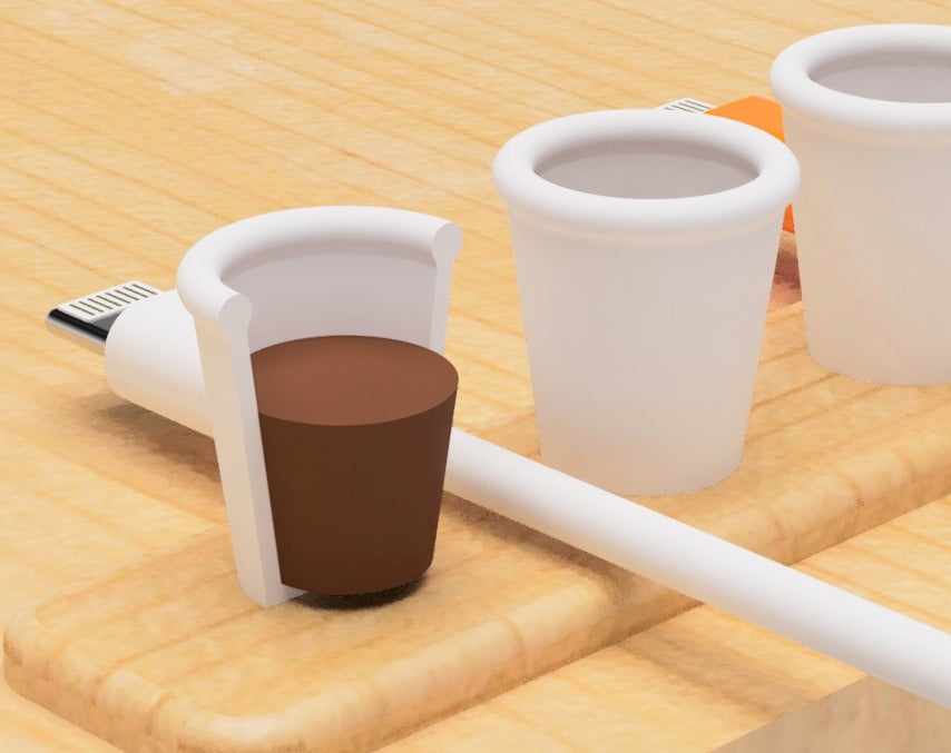 Support de câble USB au design de café