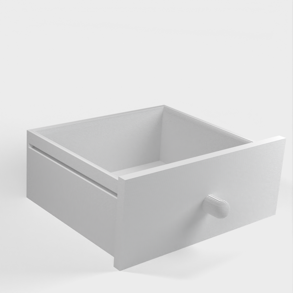 Organisateur de salle de bain design avec tiroir et espace latéral pour cotons