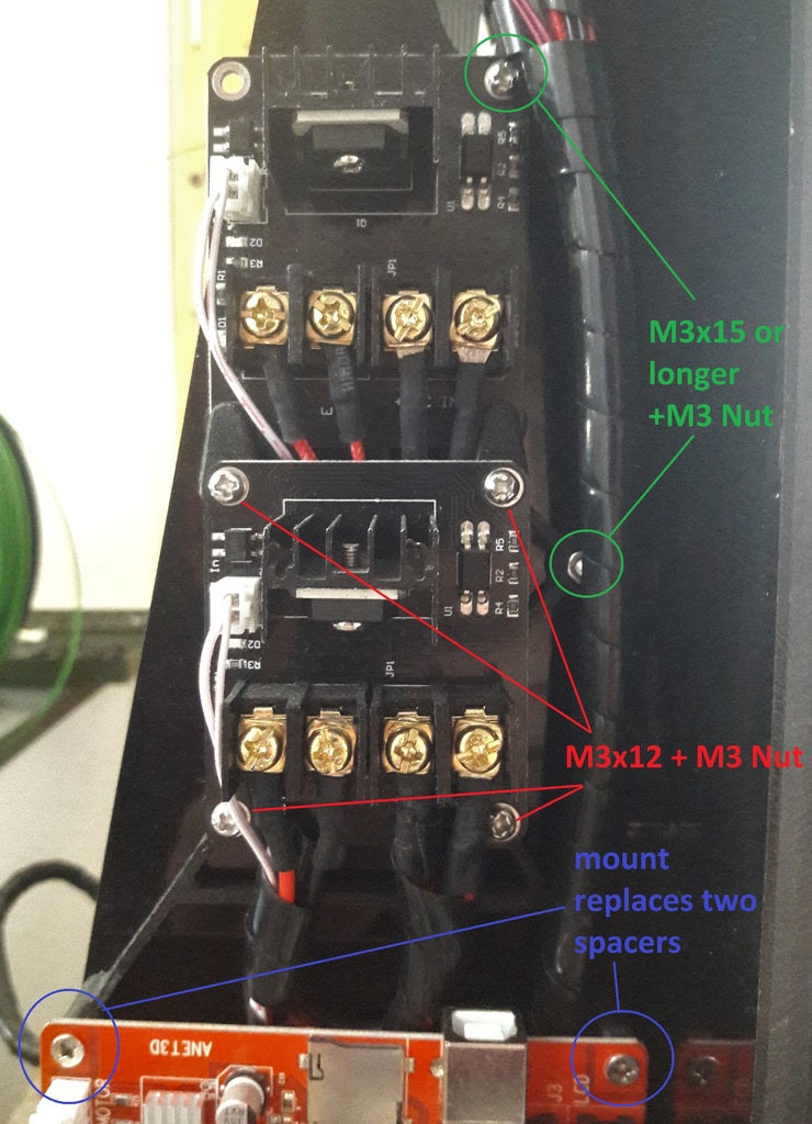 Anet A6 Double Mosfet-Montage (sans perçage)
