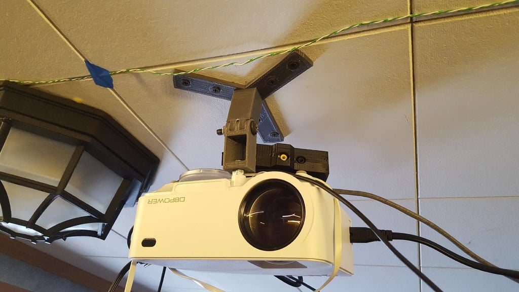 Support de projecteur de plafond avec angle réglable