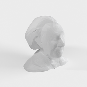 Low Poly Albert Einstein Buste/Sculpture