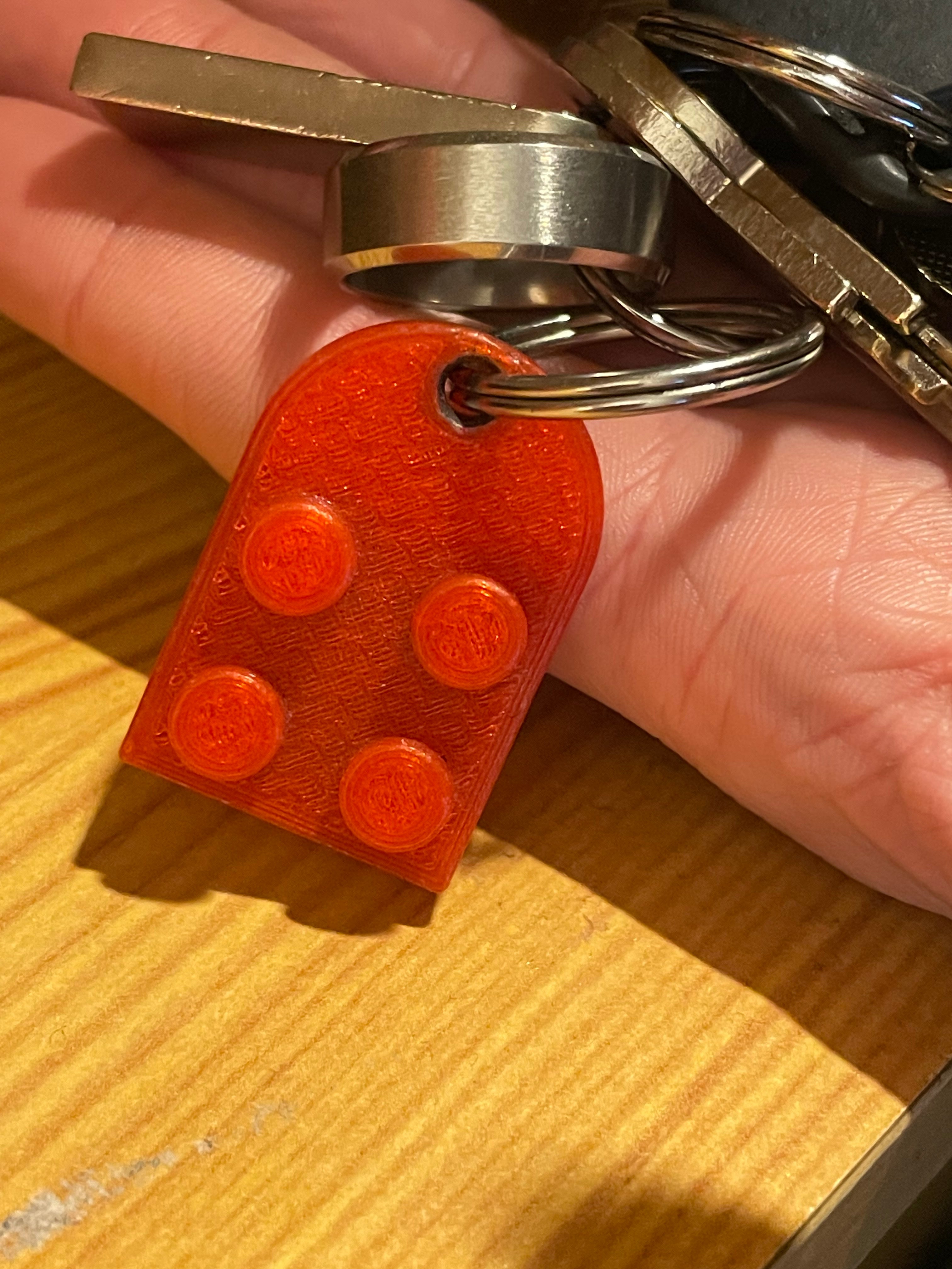 Porte-clés cœur de style LEGO
