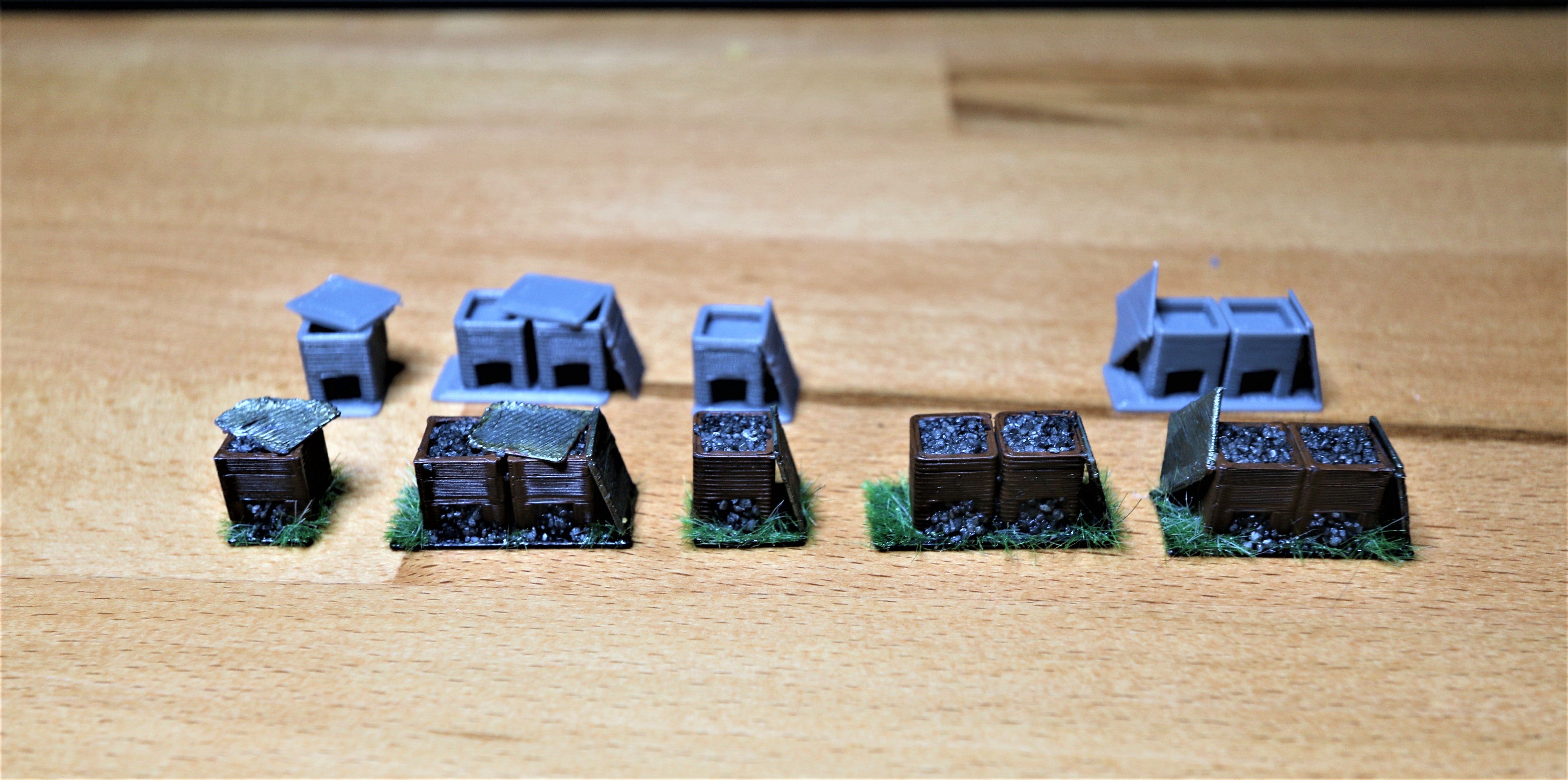 Bacs à sable et à gravier à l'échelle N pour les chemins de fer miniatures