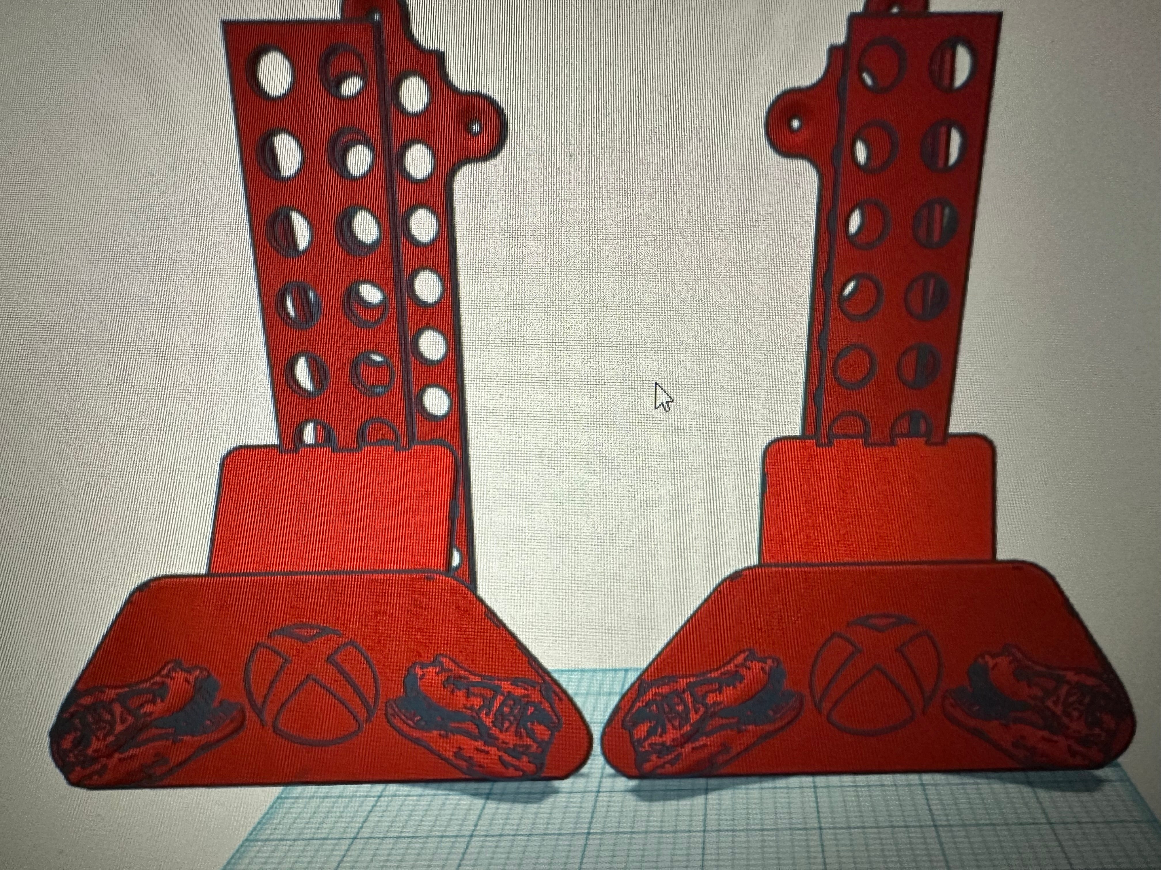 Montage murale Xbox avec support pour manette et design de crâne