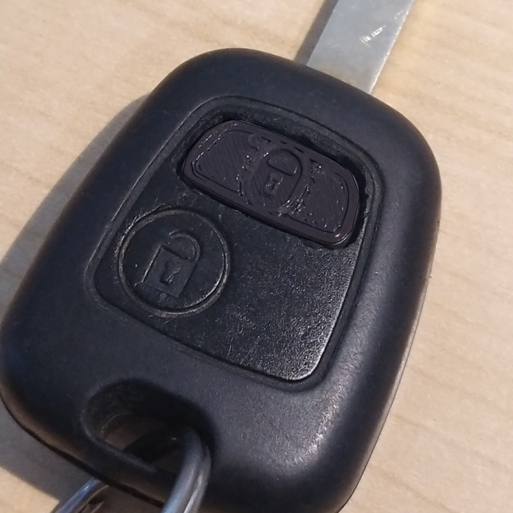Jeu de boutons de remplacement pour clé de voiture pour Citroën C1 / Toyota Aygo / Peugeot 107
