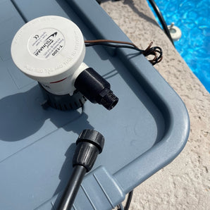 Adaptateur pour pompe de cale avec tuyau d'égouttement 1/2" et filetage NPT