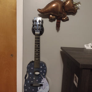 Support mural pour guitare T-rex avec design de dinosaure