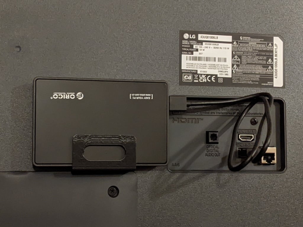 Support HDD pour TV LG – Montage compatible VESA