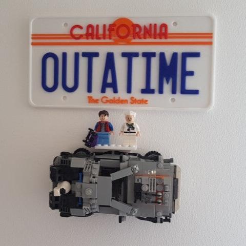 Support mural pour Lego DeLorean (21103)