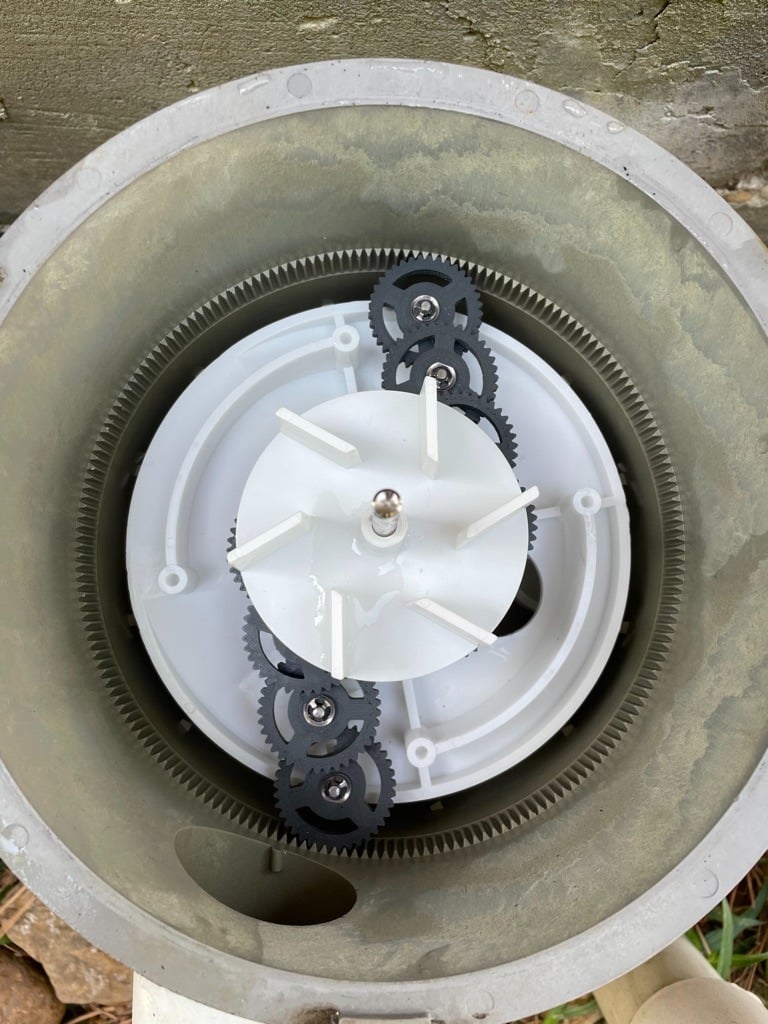 Roue motrice pour vanne d'eau à deux ports à profil bas A&A Quikclean