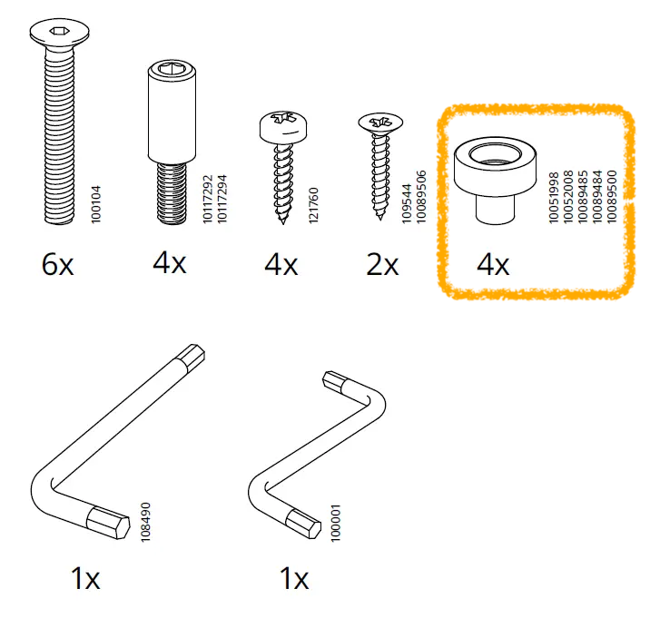 Remplacement des vis de la chaise IKEA Teodores