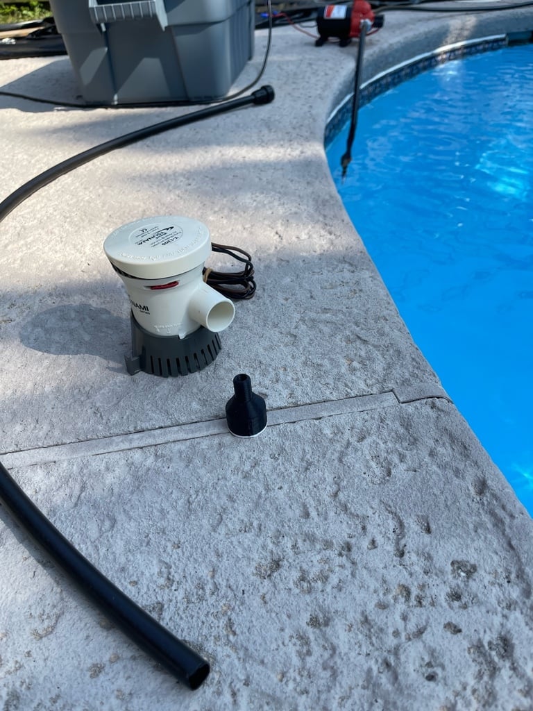 Pompe de cale pour dripline 1/2' et adaptateurs NPT