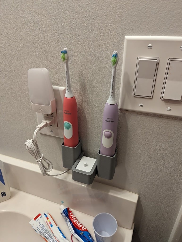 Support Philips Sonicare pour deux brosses à dents et un chargeur