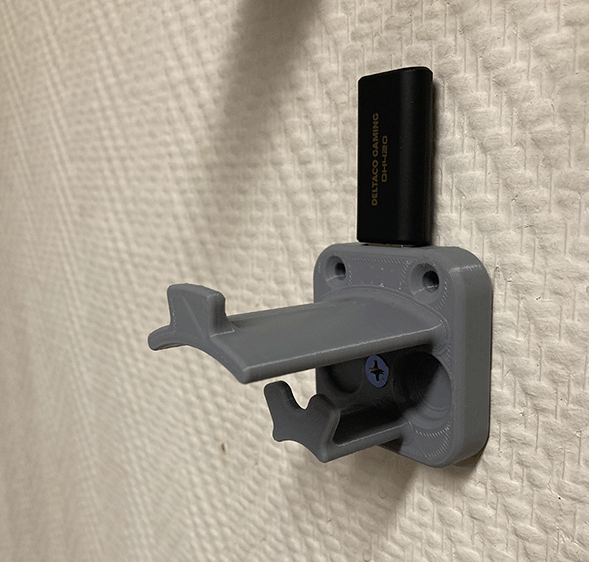 Support de casque avec gestion des câbles et emplacement pour dongle USB