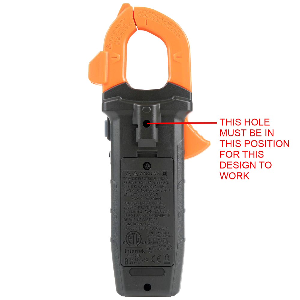 Pince de suspension sécurisée pour ampèremètre à pince Klein CL220/CL390