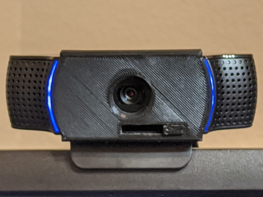 Cache webcam avec obturateur coulissant pour Logitech C922