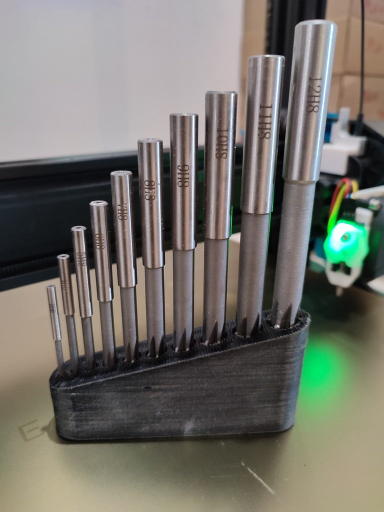 Boîte de rangement pratique pour forets et alésoirs (3-12 mm)