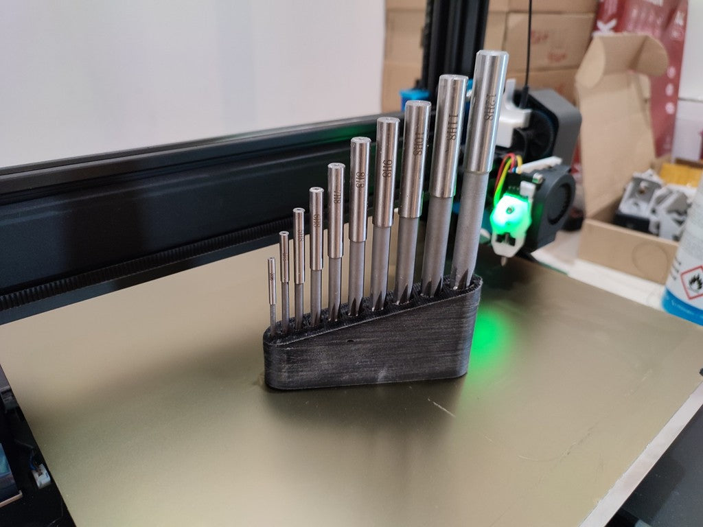 Boîte de rangement pratique pour forets et alésoirs (3-12 mm)