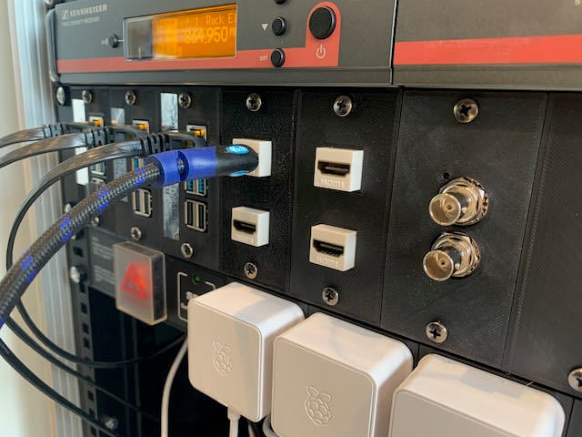 Adaptateur de montage en rack pour le convertisseur Blackmagic Micro HDMI-SDI et 3G