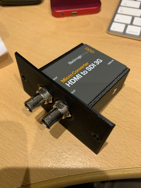 Adaptateur de montage en rack pour le convertisseur Blackmagic Micro HDMI-SDI et 3G