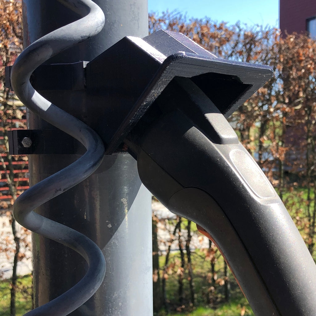 Support de câble de charge Mennekes type 1 pour mur/poteau (poteau de port de voiture de 110 mm)