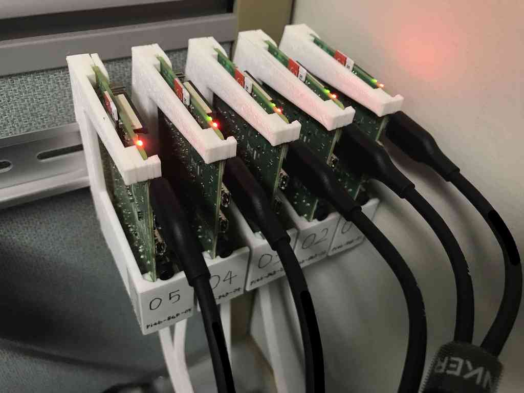 Fixations DIN pour Raspberry Pi 3, 4, 5 (seulement des pièces imprimées en 3D !)