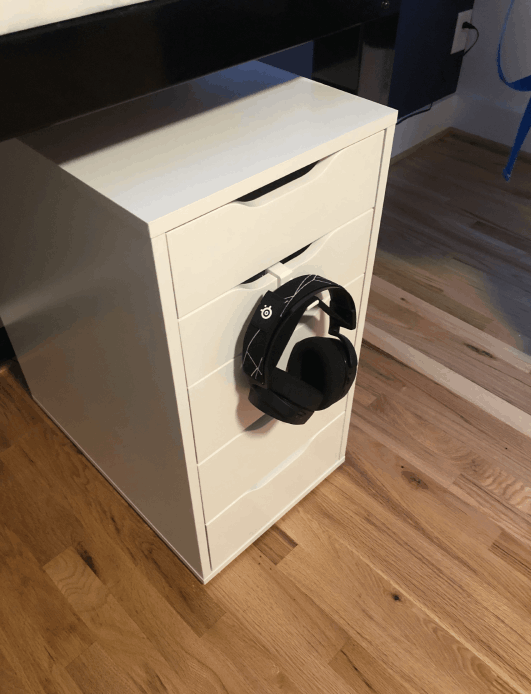 Support de casque pliable pour tiroir Ikea Alex