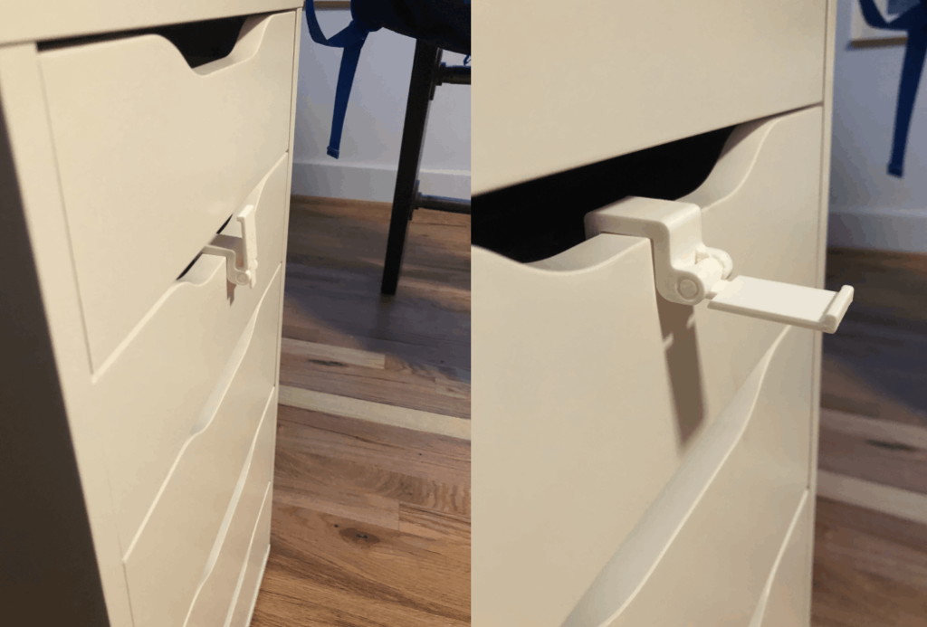 Support de casque pliable pour tiroir Ikea Alex