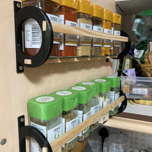 Étagère à épices modulaire pour lattes de bois standard