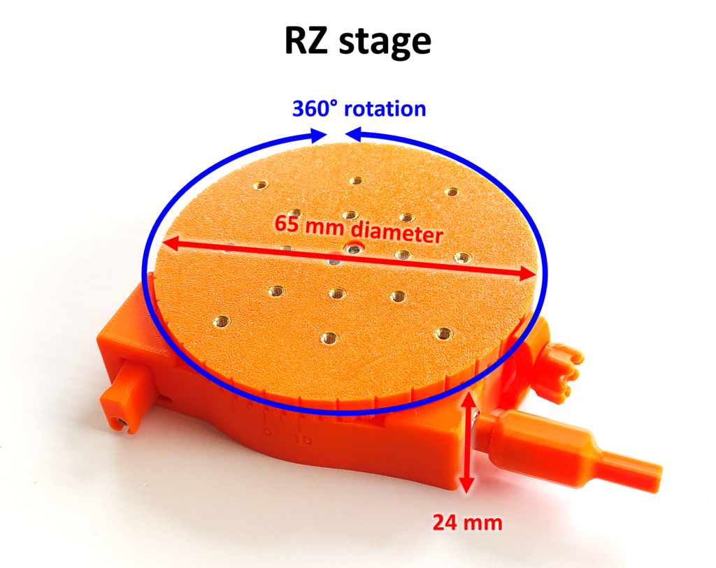 Plateforme de rotation imprimée avec une haute précision