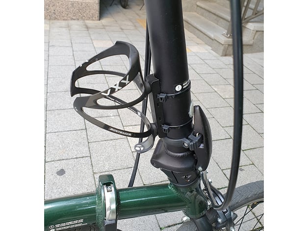 Support fixe pour porte-bidon de vélo avec serre-câbles