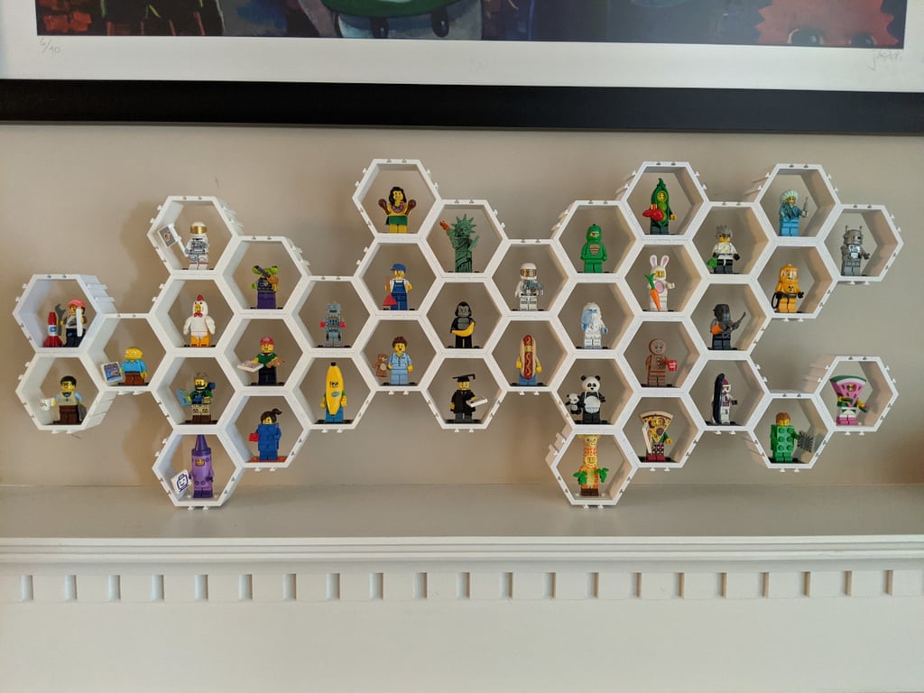 Système d'exposition de minifigures Hexagon