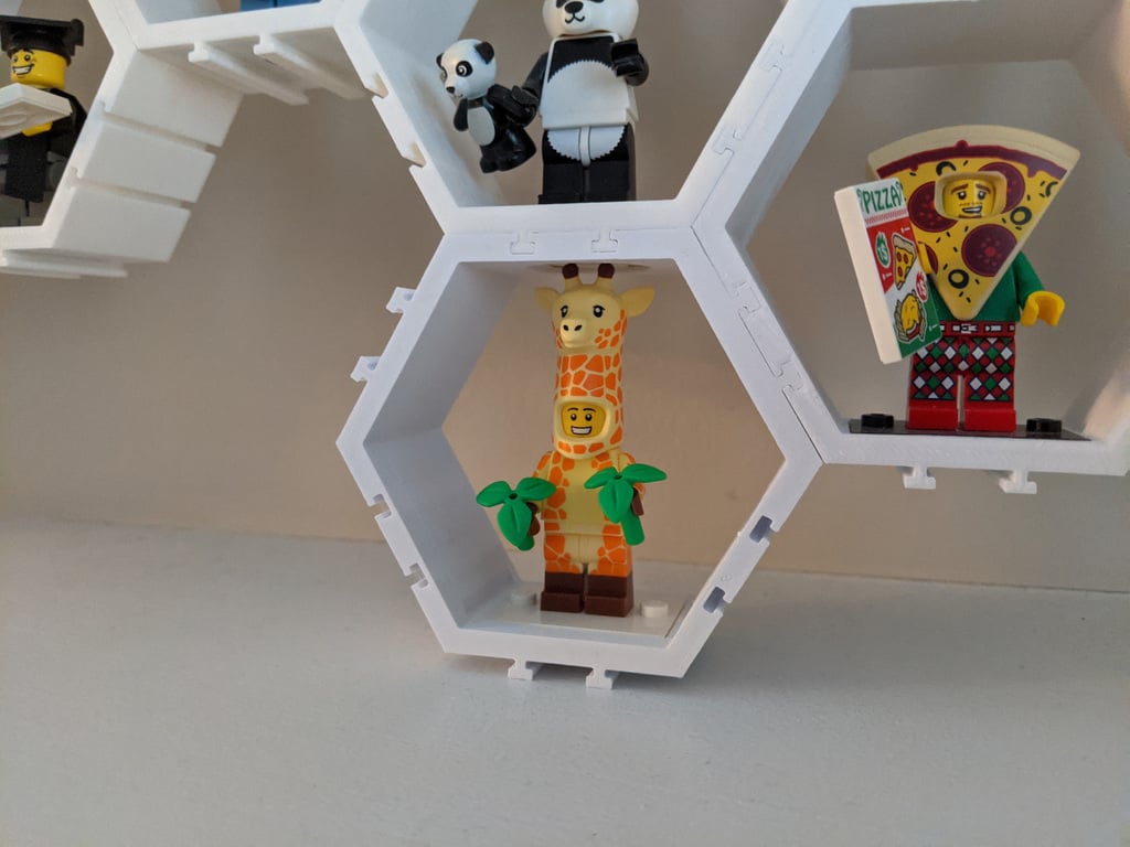 Système d'exposition de minifigures Hexagon