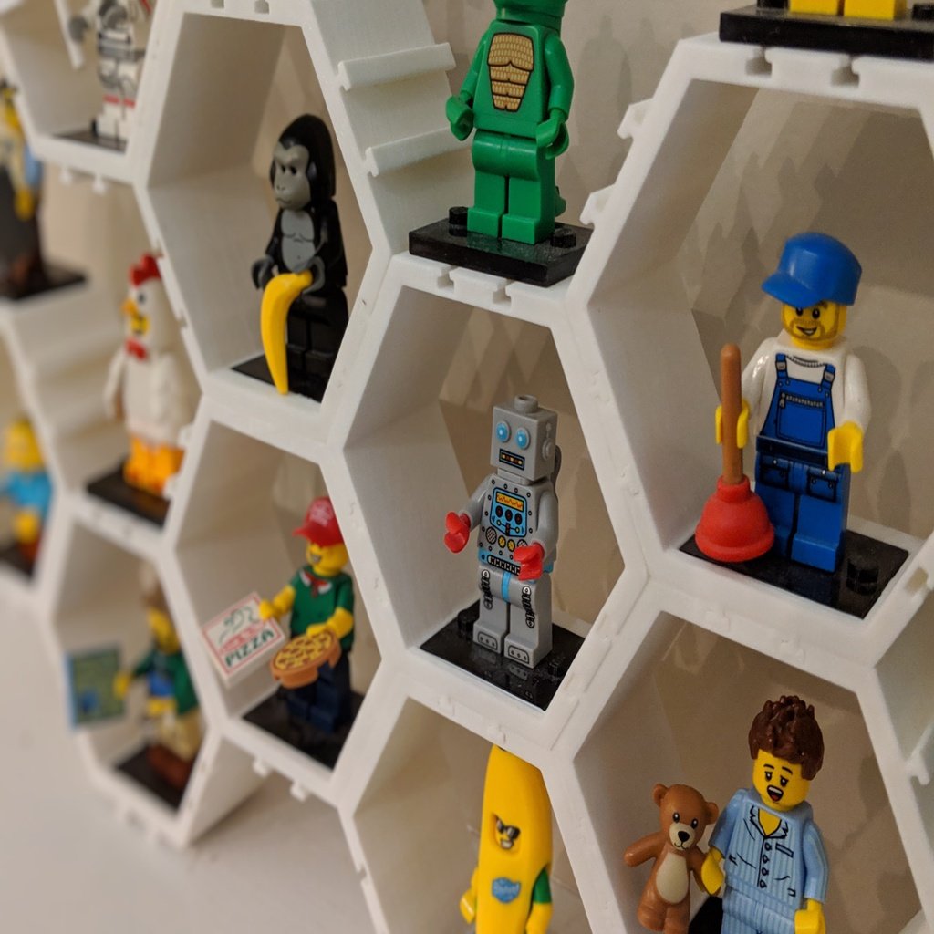 Système d'exposition de minifigures Hexagon