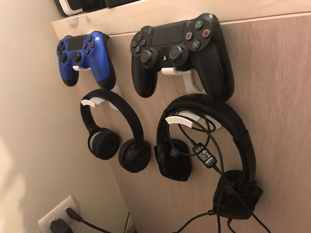 Support mural pour manette PS4 et casque