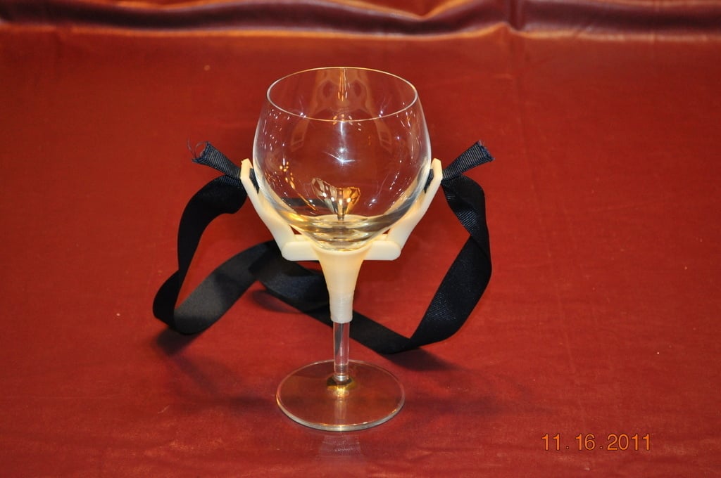Porte-verre à vin portable avec cordon