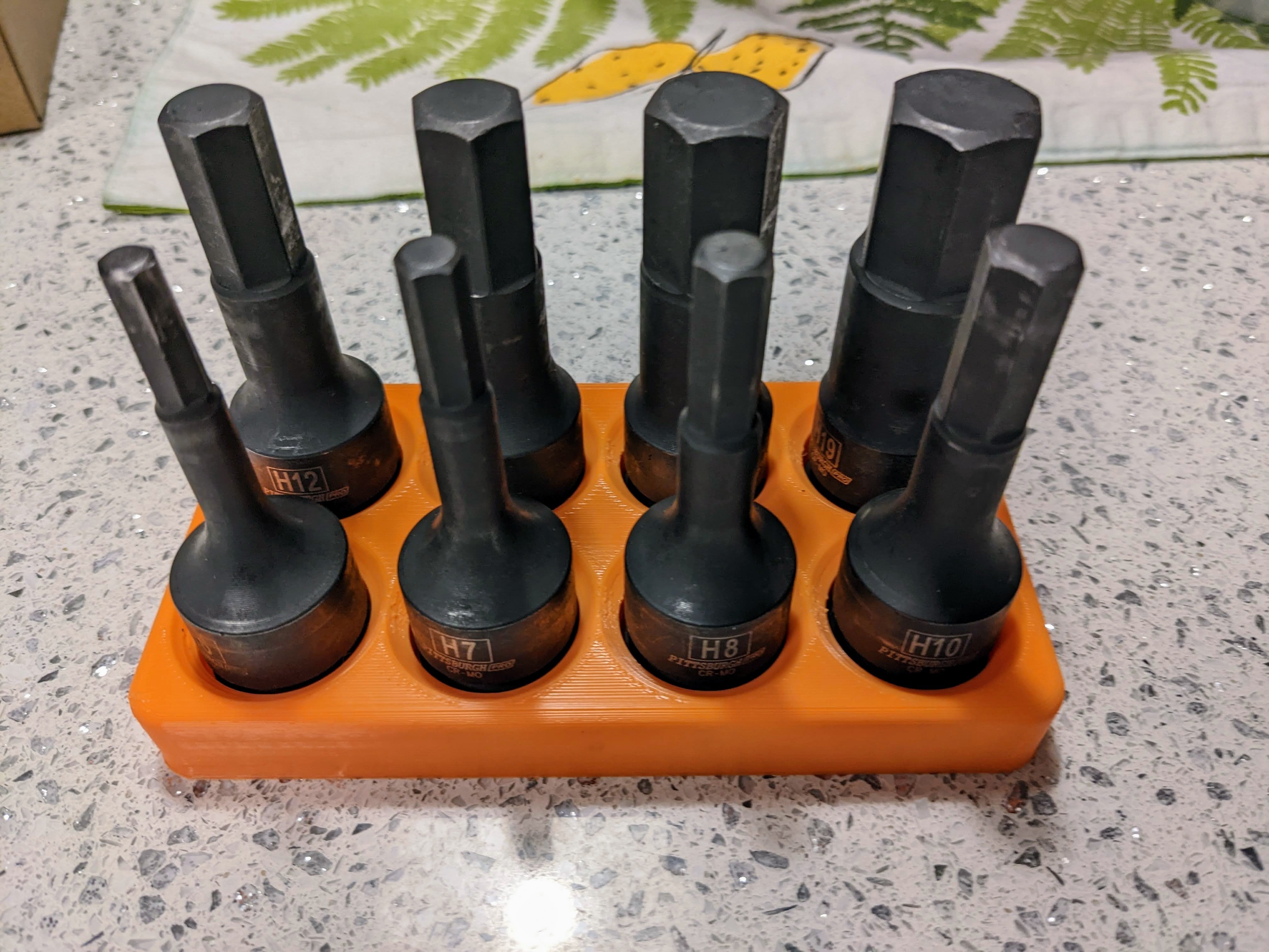 Organisateur de plateau de douilles pour jeu de douilles hexagonales métriques à impact Pittsburg Pro 1/2" #67895