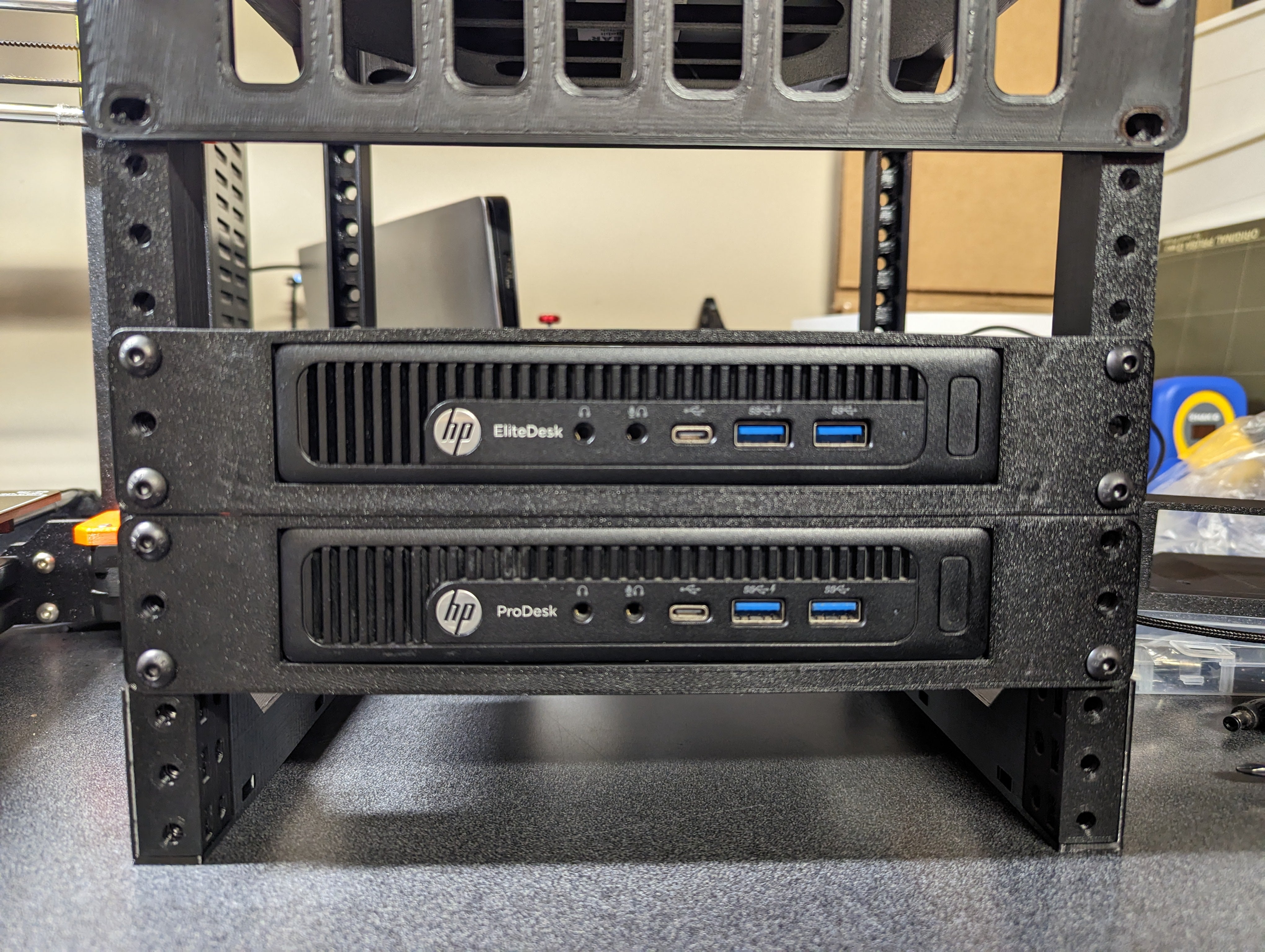 Montage en rack 1U de 10' pour HP EliteDesk/ProDesk Mini G2
