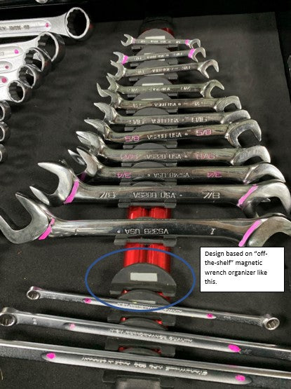 Porte-clé magnétique pour boîte à outils