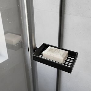 Porte-savon minimaliste pour barre de douche de 25 mm